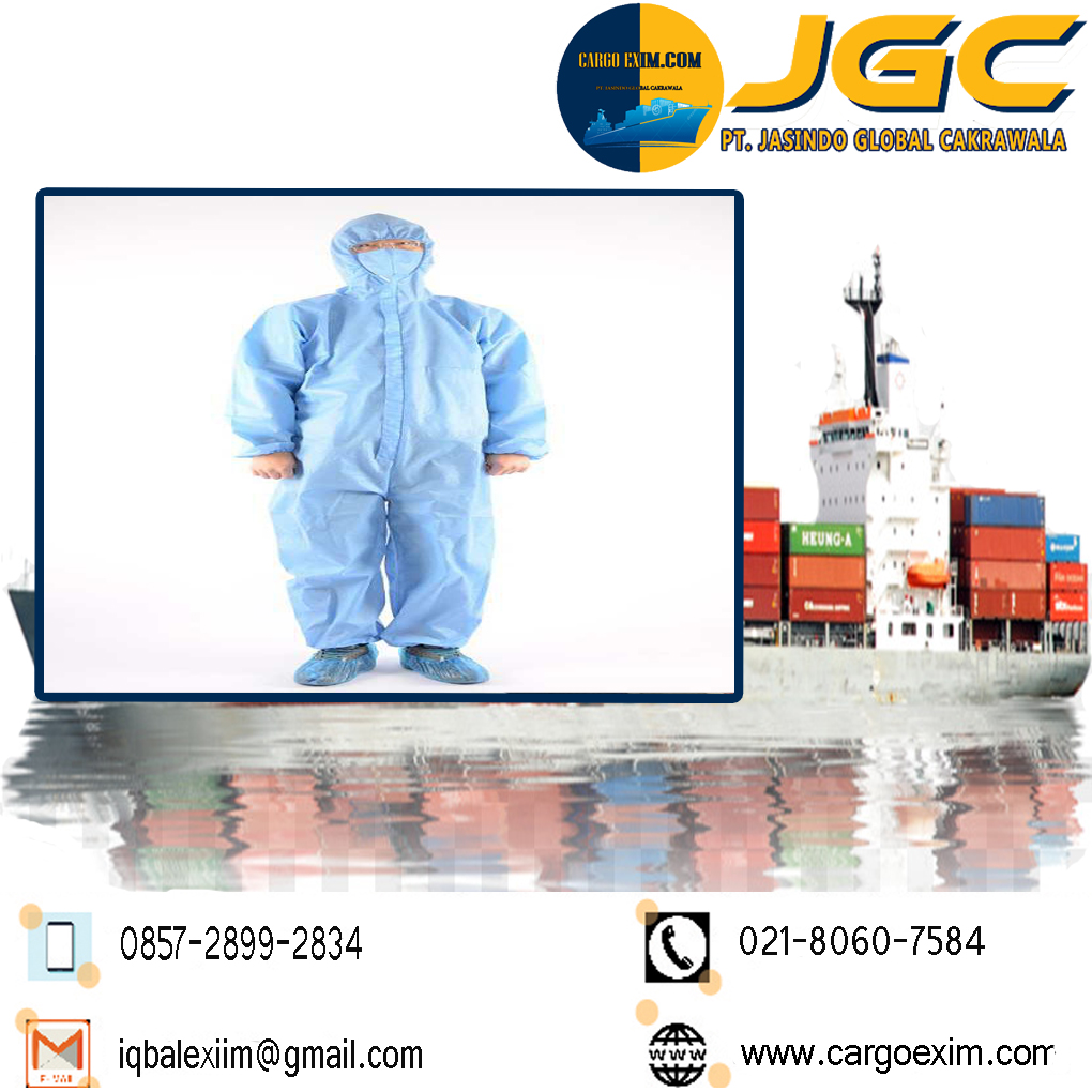 Cargo Exim bergerak di bidang Jasa Import APD baju medis International untuk kepengurusan Import door to door kepada Bea Cukai. wa. 0857-2899-2834