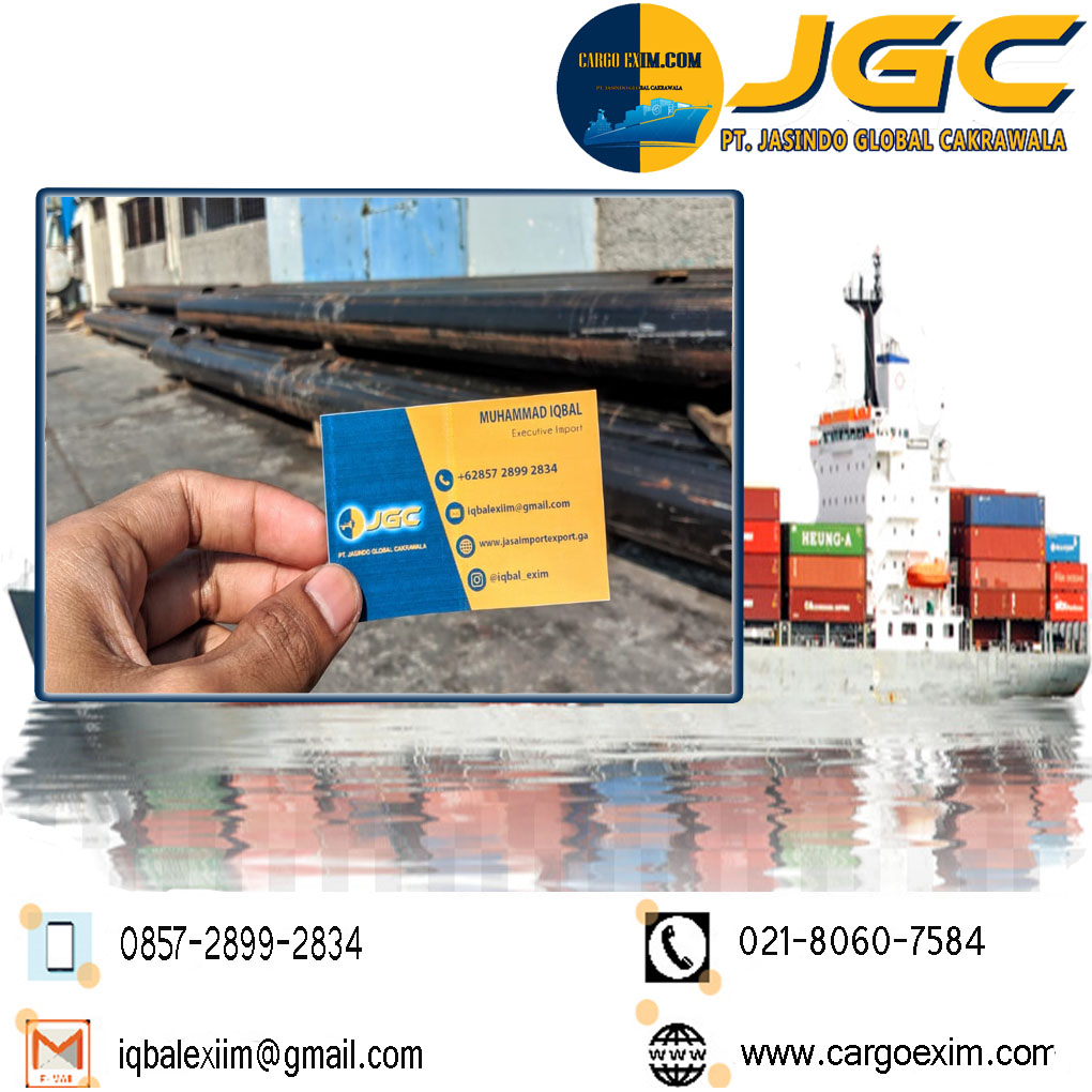 Cargo Exim bergerak di bidang Jasa Import resmi pipa seamless nternational untuk kepengurusan Import resmi kepada Bea Cukai wa. 0857-2899-2834
